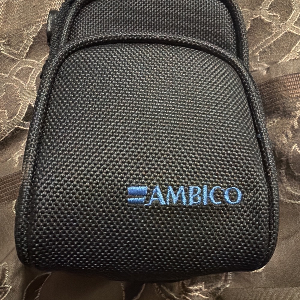 Ambico Small Black 2 Pocket Camera Bag with Zipper & Shoulder Strap travel - Picture 2 of 6